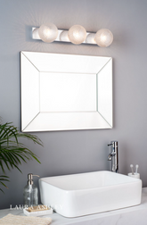 Laura Ashley Prague 3lt Wall or Ceiling Light Glass Polished Chrome IP44